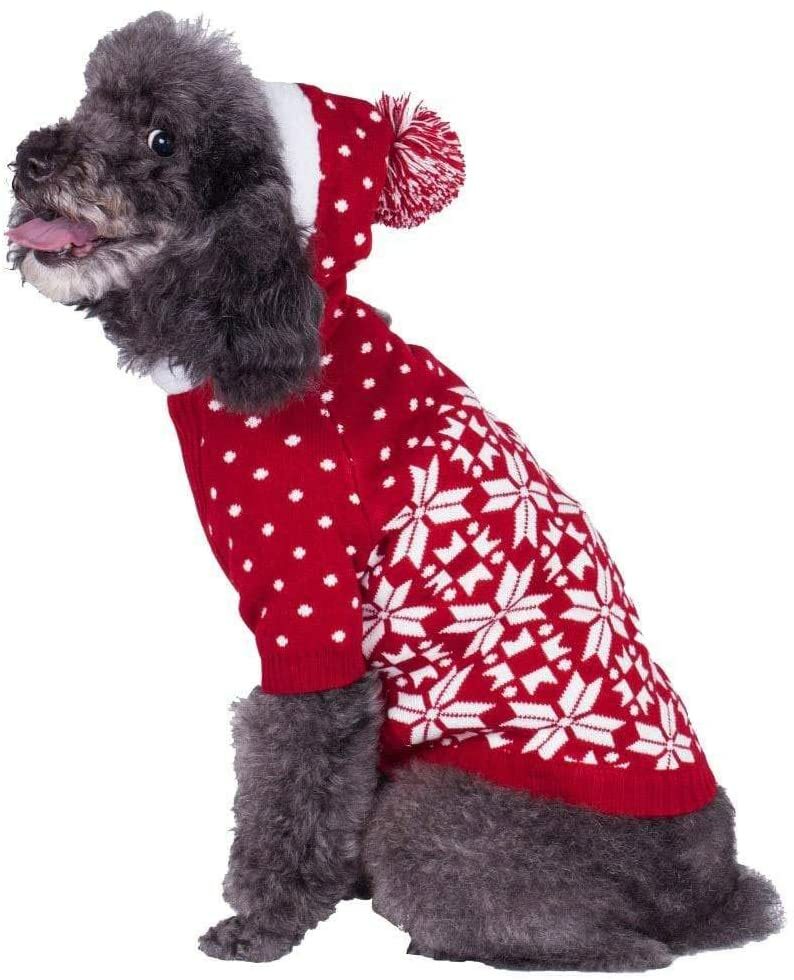 Blueberry Pet Holiday Festive Snowflake Dog Sweater
