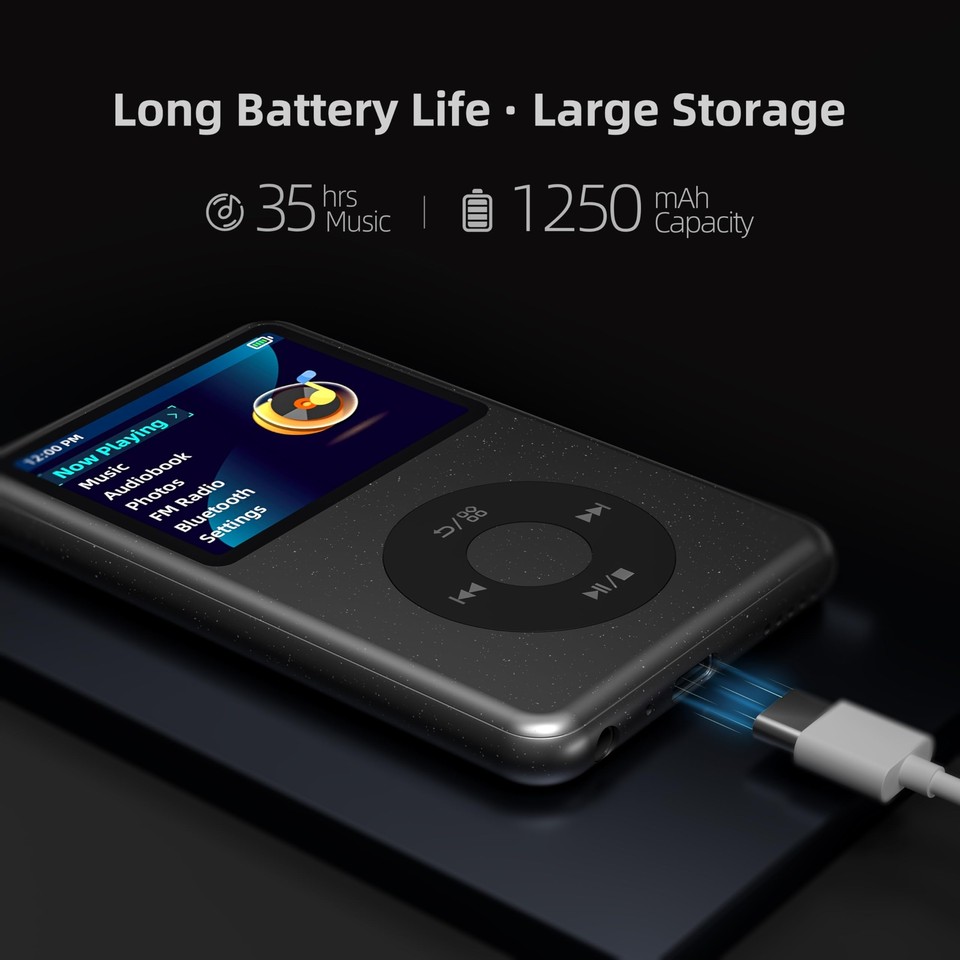 Y1 MP3 Player With Bluetooth - 128GB HiFi Walkman, 2.4" Screen, Supports 21 Audio Formats, FM Radio, Long Battery Life, Perfect For Music & Audiobooks