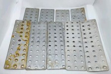Vintage A.C. Gilbert Co Erector Part MF 3x11 Hole Base Plate 9pcs