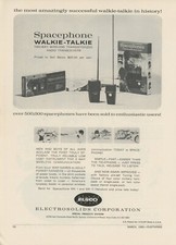 1965 Elsco Vintage Toy Ad Spacephone Walkie Talkie Radio Transceivers Wireless