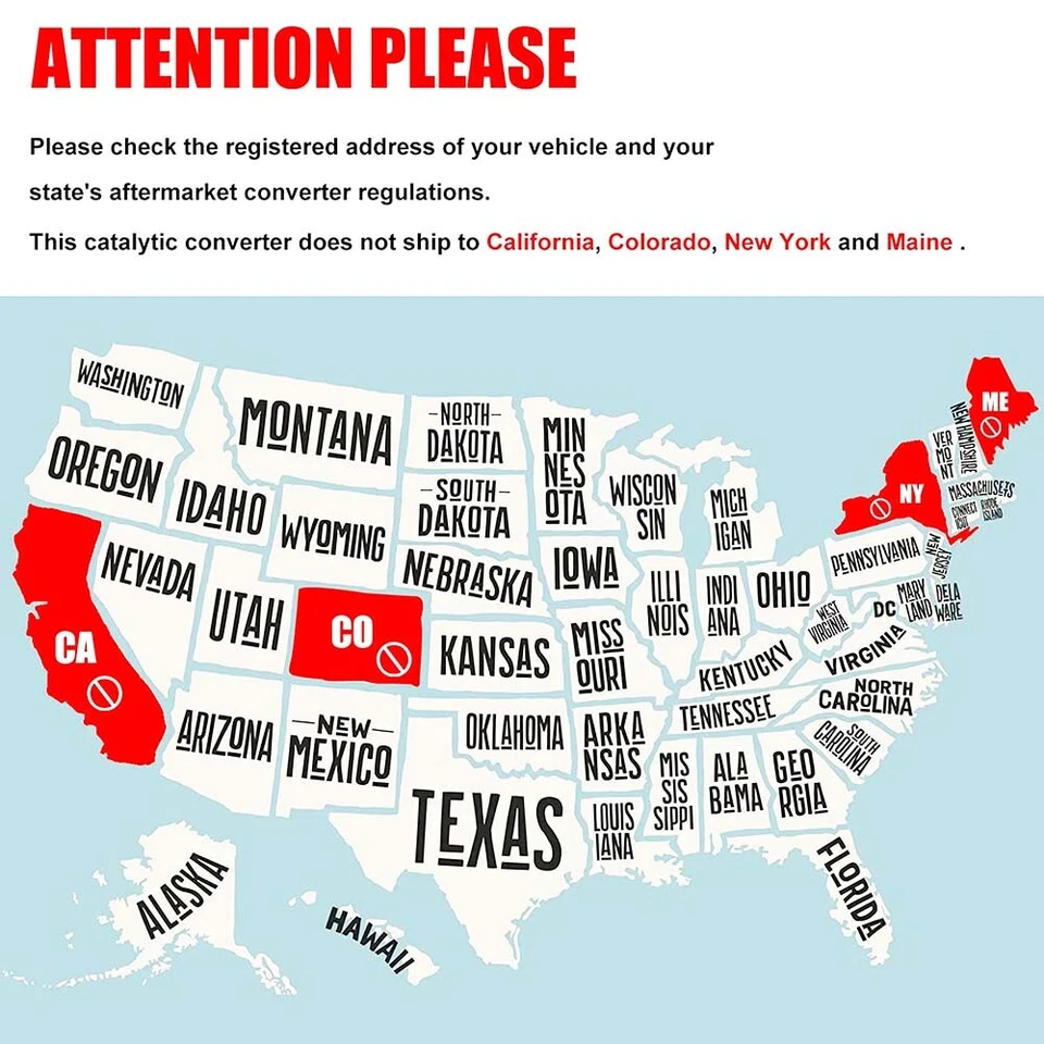 Convertidor catalítico de entrada/salida EPA de 2,5" alto y flujo para Toyota Prius Hatchback 1,5 L Foto 4 de 4