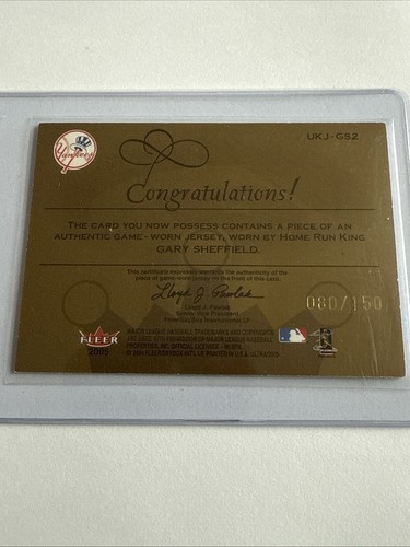 Fleer Ultra 2005 - Ultra Kings Memorabilia #UKJ-GS2 Gary Sheffield/150 (MEM) - Imagen 2 de 2