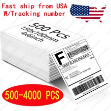 500PCS- 4000 PCS 4" x 6" Fanfold Direct Thermal Shipping Address Label Wholesale