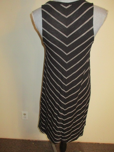 Madewell FAB! Vestido sin mangas Highpoint a rayas Hosta negro/blanco talla mediana - Imagen 4 de 6