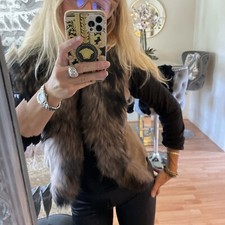 Suedette Real Fur Gilet NEW With Labels