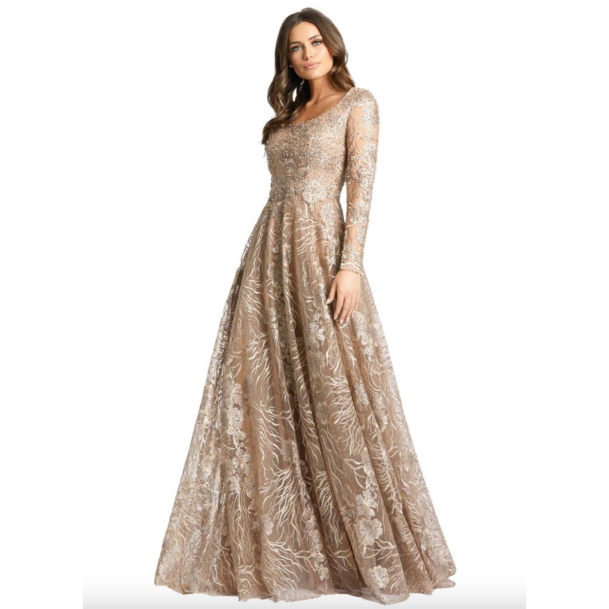 MAC DUGGAL Jewel Encrusted Long Sleeve Ball Gown Size 22 Maxi Dress Floral Bead | eBay MAC DUGGAL Jewel Encrusted Long Sleeve Ball Gown Size 22 Maxi Dress Floral Bead | eBay