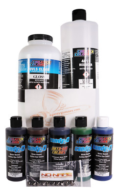Createx 4oz Candy2o Most Popular Paint Set with Reducer and 4050+BONUS