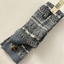 New Simply Noelle Boot Socks Blue Knit B32