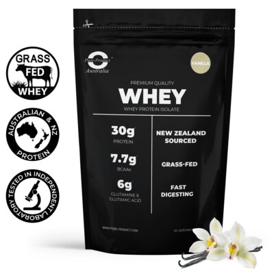 5KG WHEY PROTEIN ISOLATE POWDER  WPI  100% GRASS-FED - VANILLA