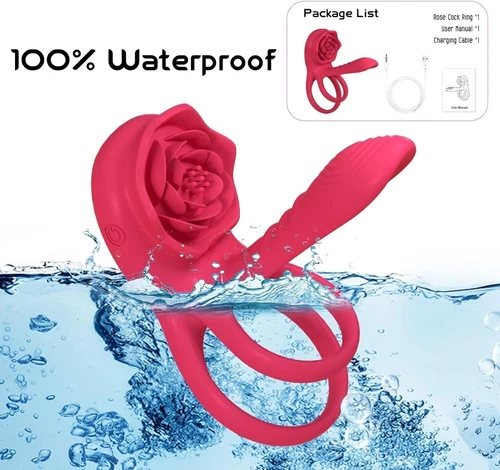 Penis Cock Ring Vibrator G-Spot Dildo Massager Sex Toys For Women Men Couples US - Picture 9 of 9
