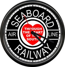 Seaboard Railway Air Line Southern  Railroad Train Conductor Sign Wall Clock
