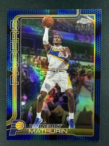 2025-26 Topps Chrome Update Bennedict Mathurin #133 Basketball Blue 090/150