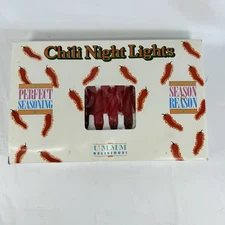 20 Piece Vintage Chili Pepper String Light Covers NOS Chas Kennedy Red 1987