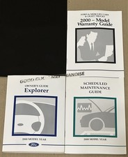 2000 Ford Explorer Owners Manual Xl Xls Limites Eddie Bauer Sport V6 4.0l V8 5.0 2000 Ford Explorer Owners Manual Xl Xls Limites Eddie Bauer Sport V6 4.0l V8 5.0