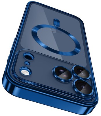 GolbinBox Magnetic Case for For Iphone 17 Pro Max 6.9 Inch, Deep Blue/Clear