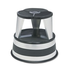 Cramer 100101 Kik-Step 16" dia x 14.25"h 2-Step Stool - Silvertone New