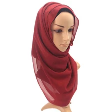 Hijab Women's Chiffon Scarf Hijab Shawls Head Wrap Soft Scarves