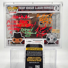 Image of Funko Pop! Freddy Krueger & Jason Voorhees TRIPLE SIGNED: Englund/Kirzinger JSA