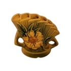 Roseville Pottery Peony Flower Frog shape 47 Yellow Art Deco American Arranger