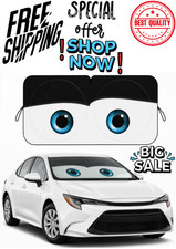 Funny Eyes Car Windshield Sun Shade 59 X 27.5 Foldable Front Window Sunshade Un Funny Eyes Car Windshield Sun Shade 59 X 27.5 Foldable Front Window Sunshade Un