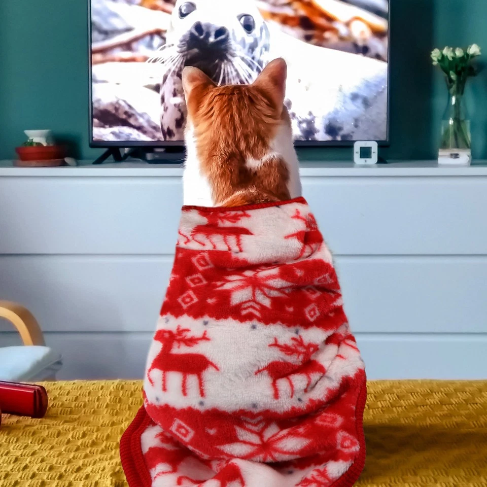  Reindeer Dog Costume Clothes for Cats Christmas Cosplay Dress Gift Pet - Image 4 of 4