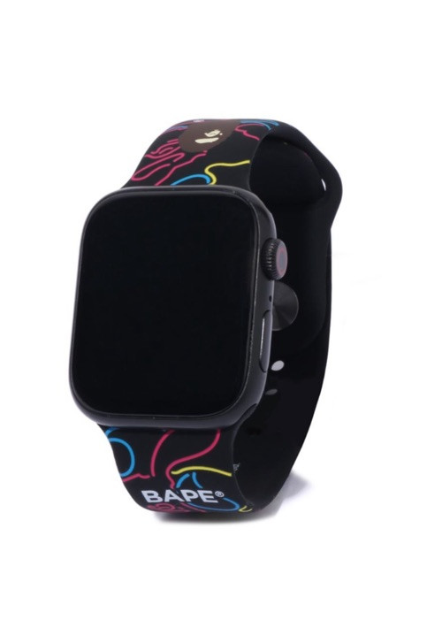 【A BATHING APE】NEON CAMO WATCH BAND Authentic a bathing ape bape neon camo Apple Watch band L