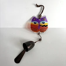 Joyce Shelton Wind Chime Cats Meow Glass Giftcraft Fused Glass Suncatcher