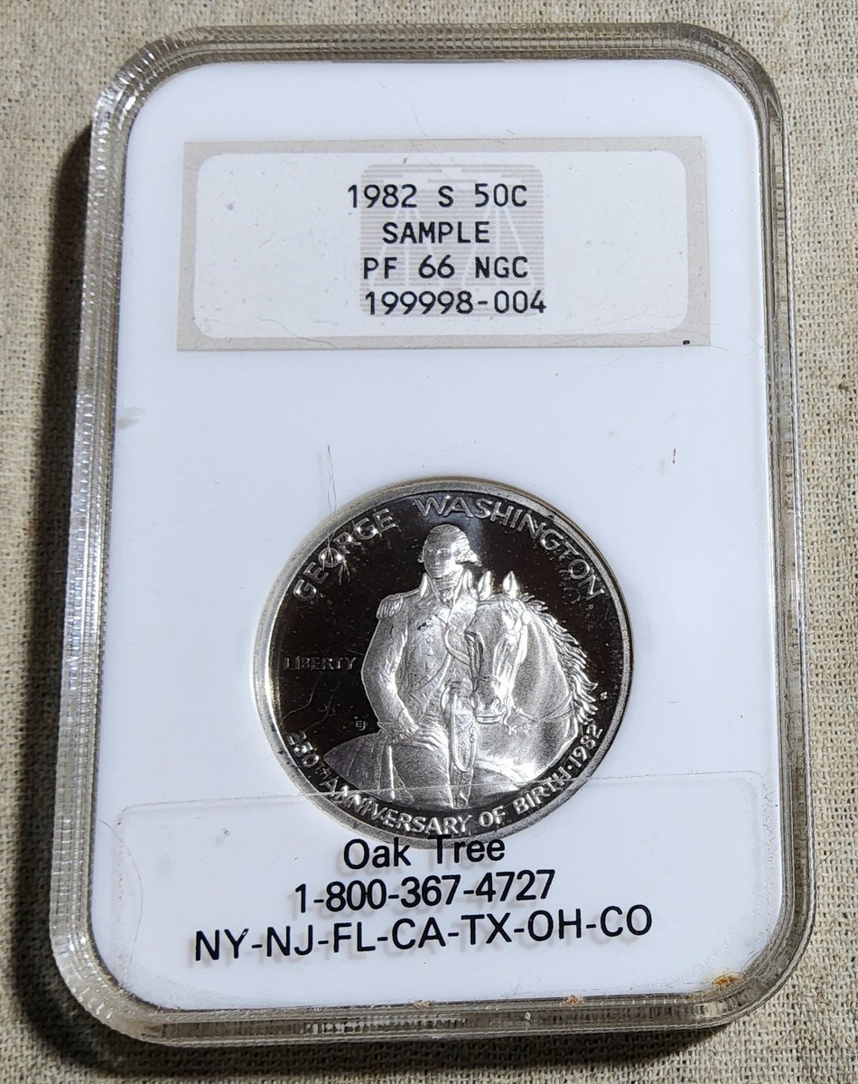 1982-S 50c SAMPLE PF 66 NGC GEORGE WASHINGTON 250TH ANNIVERSARY