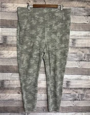 Spanx Leggings Pants Womens 3X Gray Camo Stretch Skinny High Rise