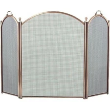 Dagan 4383-34 3 Fold Arched Screen  Antique Brass