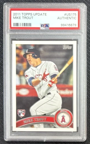 2011 Topps Update Mike Trout RC Rookie Card #US175 PSA AUTHENTIC Angels 🔥