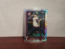 2025 Topps Chrome Jack Leiter X-Fractor Texas Rangers RC-Style Refractor