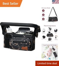 Versatile Baby Stroller Organizer with Insulated Holders  Ample Storage Space
