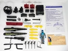 Vintage GI Joe 1985 COBRA MORAY w LAMPREY & Blueprints File Card Parts Lot!