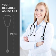 SCIAN Dual Head Stethoscope – Nurses, Doctors, Med Students – Black & Pink