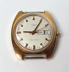 VTG 1970'S MEN'S TIMEX ELECTRONIC DAY/DATE GOLD TONE ALL WORKS WRISWATCH