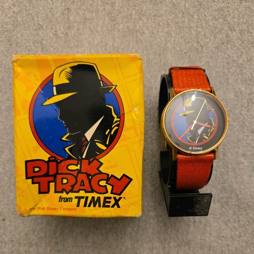 Dick Tracy Quartz Wrist Watch Timex/Walt Disney Original Box “Calling Dick Tracy