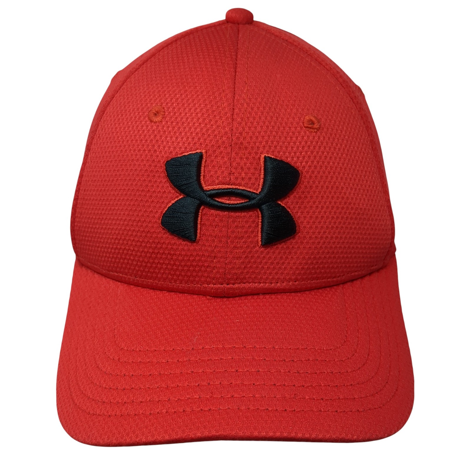 Under Armour Fitted Hat Solid Red Large Embroider… - image 1