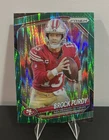 2025 Panini Prizm Football Green Flash Brock Purdy #255