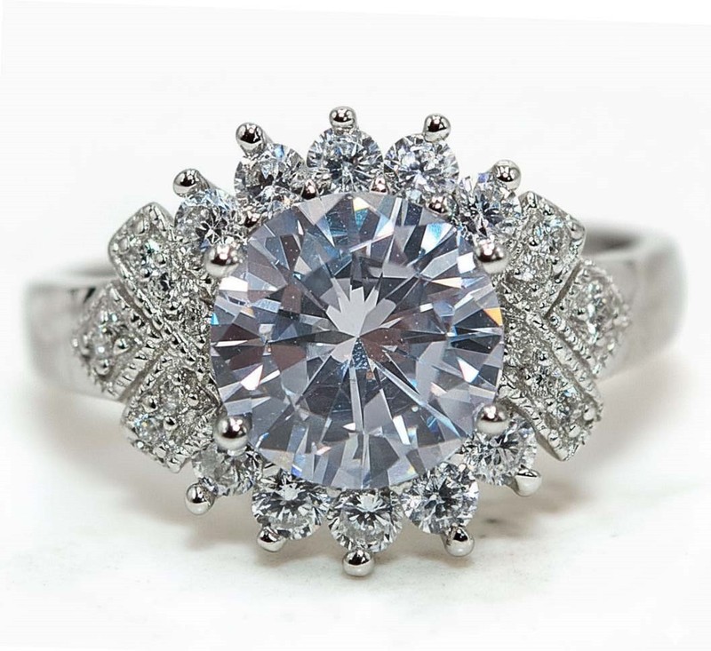3CT Heat Treated Moissanite 925 Sterling Silver Ring Jewelry Sz 8 MM2-3