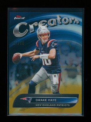 2025 Topps Finest DRAKE MAYE #CR-21 Creators GOLD REFRACTOR /50 Patriots
