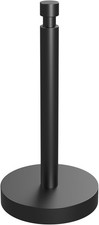 Paper Towel Holder Countertop, Black Paper Towel Holder with Weighted Base Non