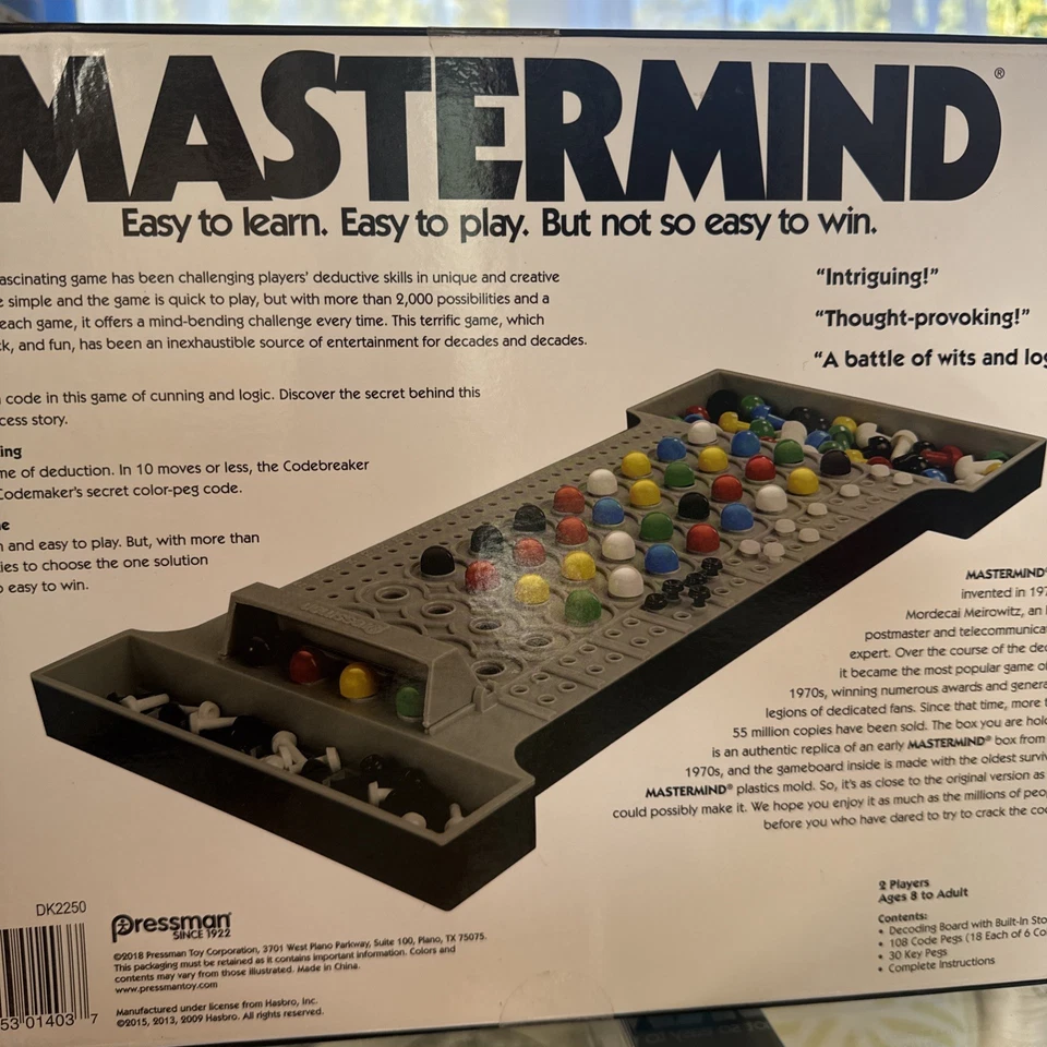 NIB Hasbro 80’s Mastermind Game Pressman 2018 #1403A Retro Sealed! - Image 2 of 4