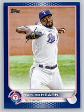 2022 TOPPS UPDATE #US82 TAYLOR HEARN ROYAL BLUE TEXAS RANGERS