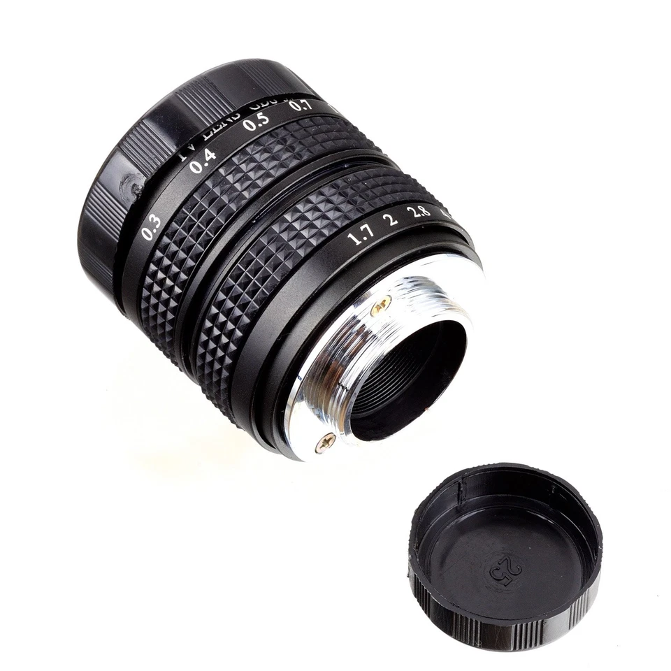 35mm f/1.7 C Mount 2/3" CCTV Lens Body Black for M4/3 NEX P/Q FX EOS M N1 mount - Image 3 of 4