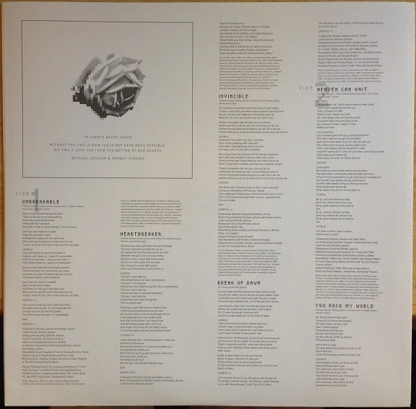 Michael Jackson / Invincible 2009 EU Reissue 2LP Music On Vinyl MOVLP013 - Image 3 of 4