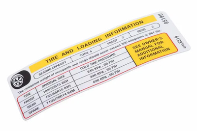 #ad #ad Genuine GM Tire Pressure Label 42488519 $26.57