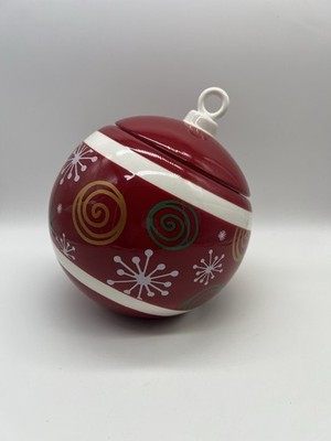 Harry & David Christmas Bulb Cookie Jar Ornament Collectible N76-001300 Holiday