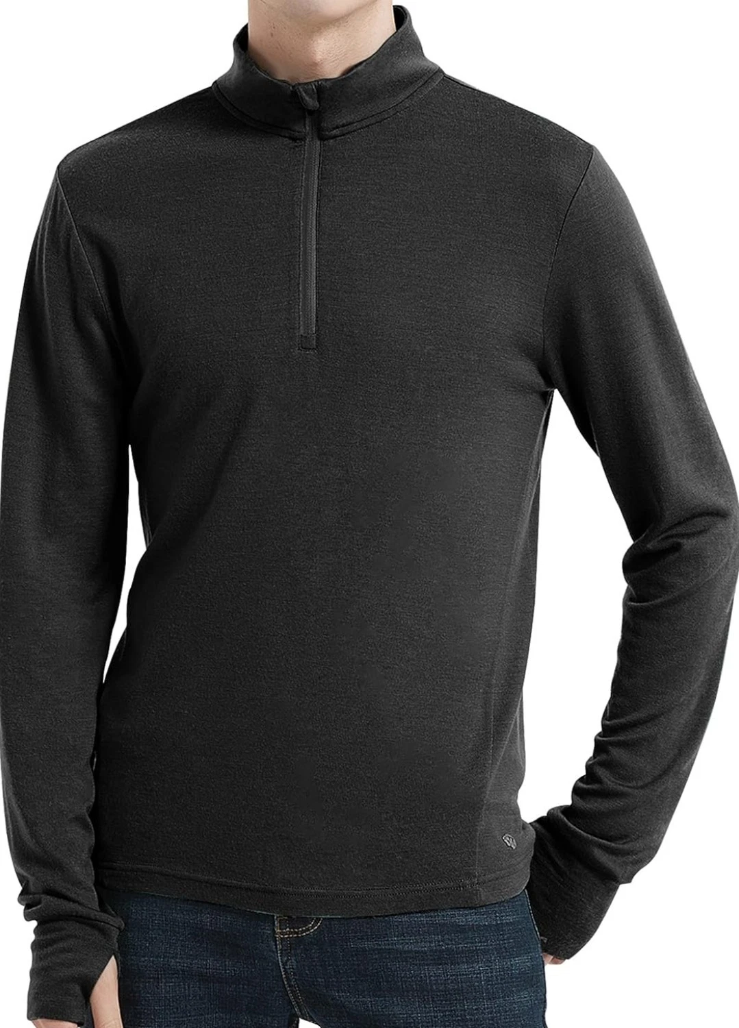 Mens Base Layer 100% Merino Wool Midweight 220g Half Zip Sweater Men Size S