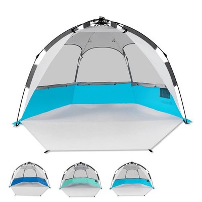 2-3 Person Large Pop Up Beach Tent, UV Protection Portable Easy Setup Sun Sha...